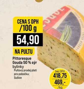 Pittoresque Gouda 50% sýr bylinky 100g