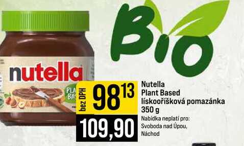 Nutella Plant Based lískooříšková pomazánka 350 g