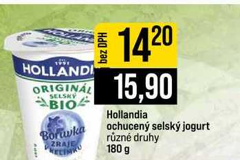 Hollandia ochucený selský jogurt různé druhy 180 g