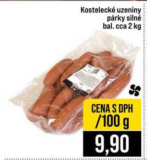 Kostelecké uzeniny párky silné bal. cca 2 kg 100g