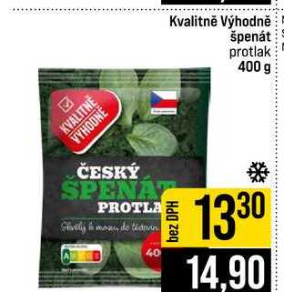 Kvalitně Výhodně špenát protlak 400 g