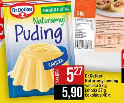 Dr.Oetker Naturamyl puding vanilka 37 g jahoda 37 g čokoláda 40 g