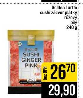Golden Turtle sushi zázvor plátky růžový bílý 240 g 