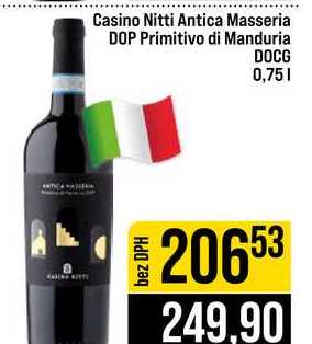 Casino Nitti Antica Masseria DOP Primitivo di Manduria DOCG 0,75L