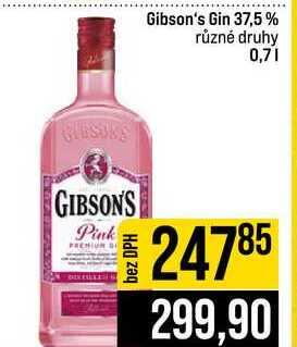 Gibson's Gin 37,5% různé druhy 0,7l