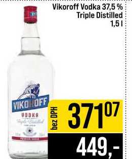 Vikoroff Vodka 37,5% Triple Distilled 1,5l