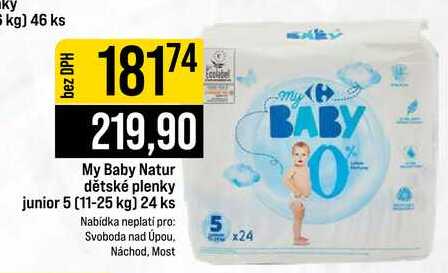 My Baby Natur dětské plenky junior 5 (11-25 kg) 24 ks