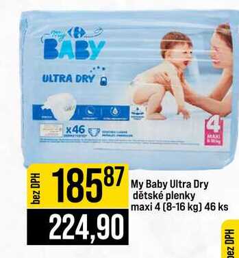 My Baby Ultra Dry dětské plenky maxi 4 (8-16 kg) 46 ks