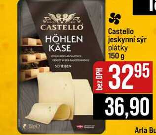Castello jeskynní sýr plátky 150 g