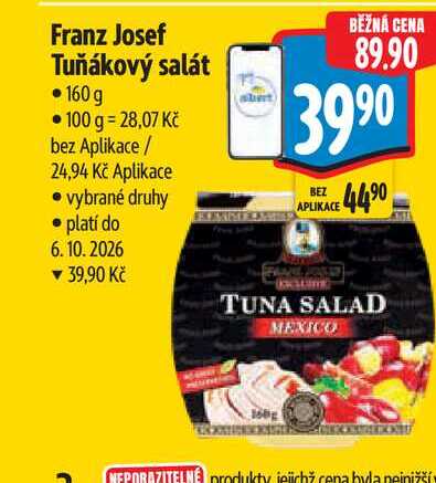 Franz Josef Tuňákový salát 160 g