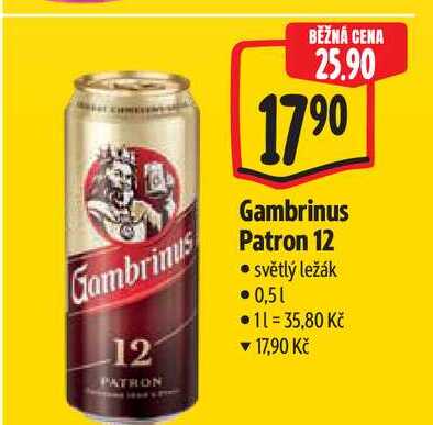 Gambrinus Patron 12 0,5 l