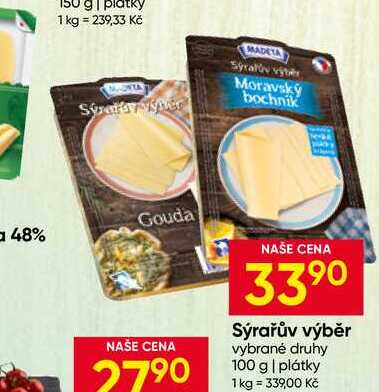 Sýrařův výběr vybrané druhy 100 g
