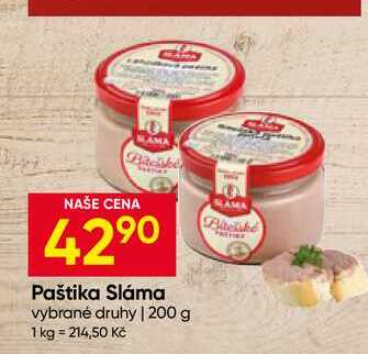 Paštika Sláma vybrané druhy 200 g