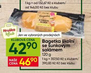 Bagetka školní se šunkovým salámem 120 g