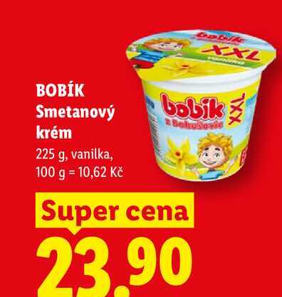 BOBÍK Smetanový krém, 225 g 