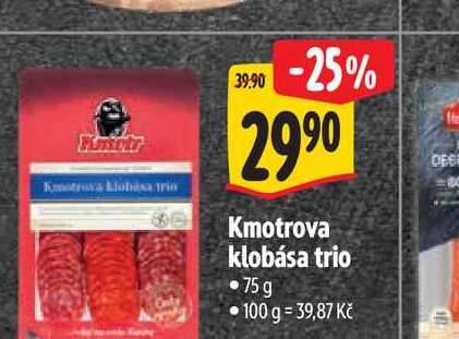  Kmotrova klobása trio  75 g  