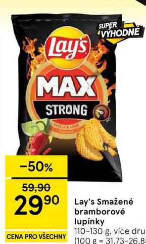 Lay's Smažené bramborové lupínky, 110-130 g