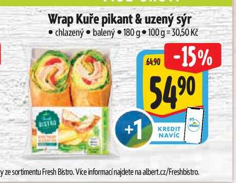 Wrap Kuře pikant & uzený sýr 180 g