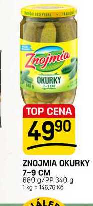 ZNOJMIA OKURKY 7-9 CM 680 g/PP 340 g 