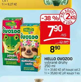 HELLO OVOZOO vybrané druhy 250 ml