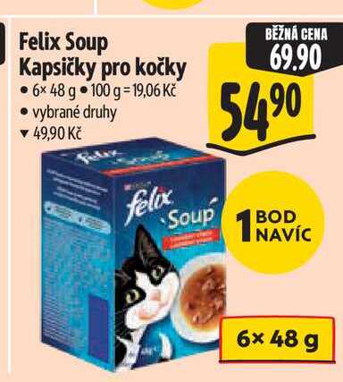 Felix Soup Kapsičky pro kočky 6x48 g