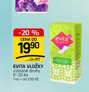 EVITA VLOŽKY vybrané druhy 9-20 ks