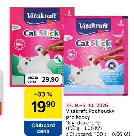 Vitakraft Pochoutky pro kočky, 18 g