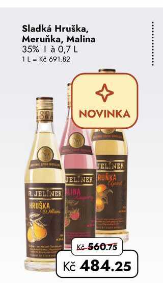 Sladká Hruška, Meruňka, Malina 35% 0,7 L