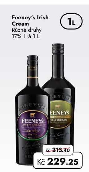 Feeney's Irish Cream Různé druhy 17% 1L