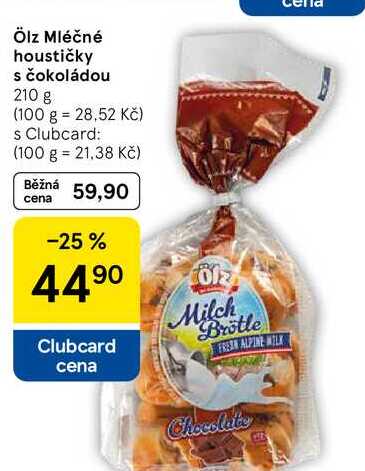 Ölz Mléčné houstičky s čokoládou, 210 g