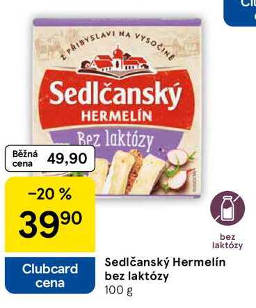 Sedlčanský Hermelín bez laktózy, 100 g