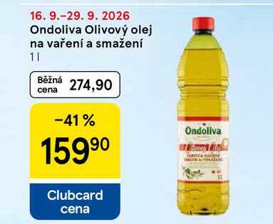 Ondoliva Olivový olej na vaření a smažení, 1 l