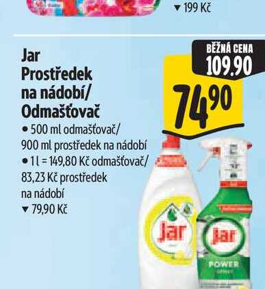 Jar Prostředek na nádobí/ Odmašťovač 500 ml