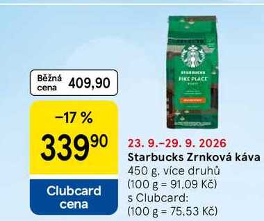 Starbucks Zrnková káva, 450 g, více druhů  