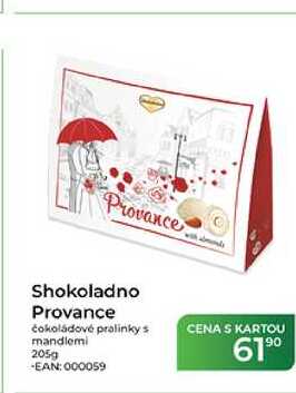 Shokoladno Provance čokoládové pralinky s mandlemi 205g