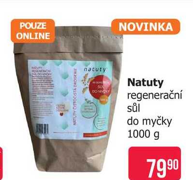 Natuty regenerační sůl do myčky 1000 g