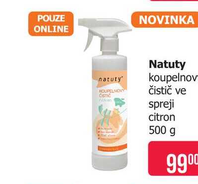 Natuty koupelnový čistič ve spreji citron 500 g