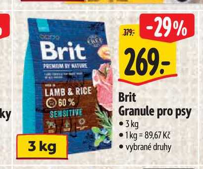 Brit Granule pro psy 3 kg