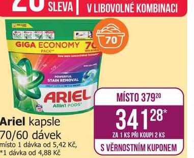 Ariel kapsle 70/60 dávek 