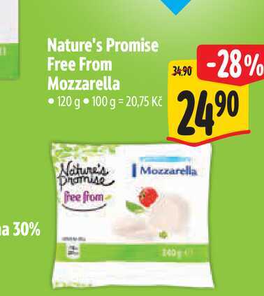 Nature's Promise Free From Mozzarella 120 g