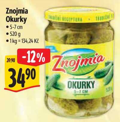 Znojmia Okurky, 5-7 cm ,.520 g