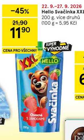 Hello Svačinka XXL, 200 g, více druhů 