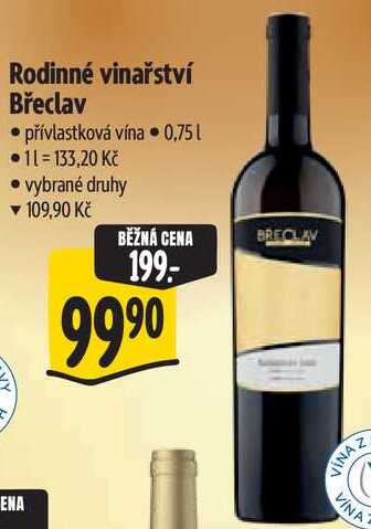 Rodinné vinařství Břeclav, přívlastková vína, 0,751 
