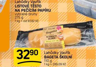 BAGETA ŠKOLNÍ 110 g 