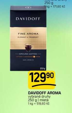 DAVIDOFF AROMA vybrané druhy 250 g | mletá