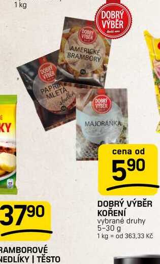 DOBRÝ VÝBĚR KOŘENÍ vybrané druhy 5-30 g