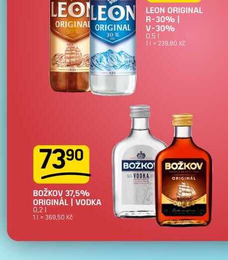 BOŽKOV 37,5% ORIGINÁL | VODKA 0,2l