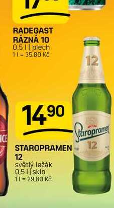 STAROPRAMEN 12 světlý ležák 0,5l