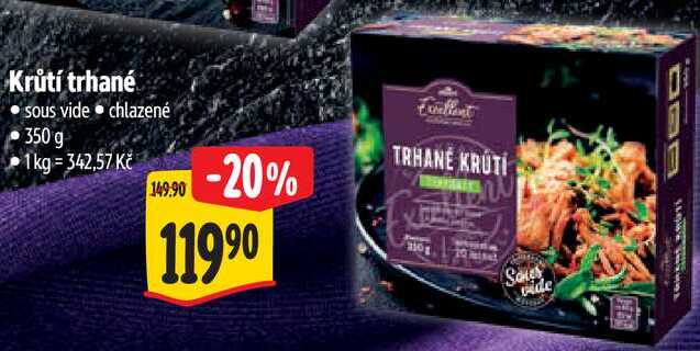 Krůtí trhané, chlazené, 350 g