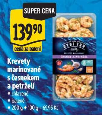 Krevety marinované s česnekem a petrželí, 200 g 
